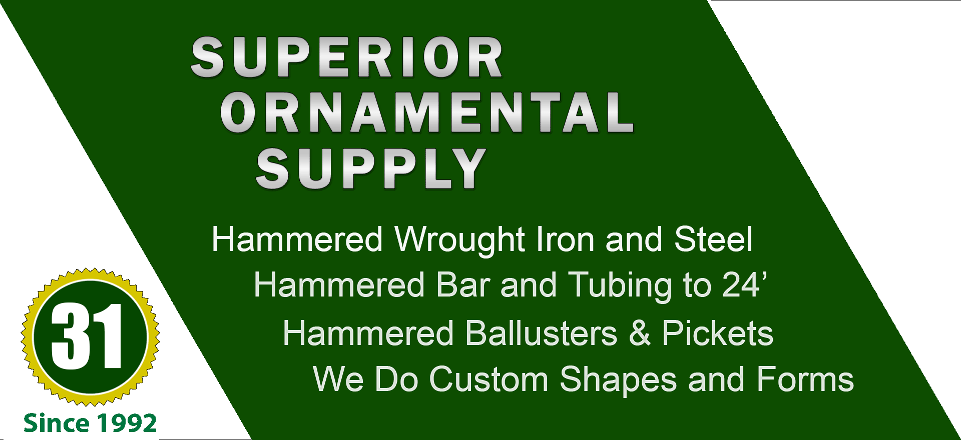 Hammered Bar and Tubing. Flat Bar, Round Solid, Square Solid, Rectangular Tube, Square Tube, Hot Forged Embossed Bar Stock. Wide variety and Excellent Quality from Superior Ornamental Supply.