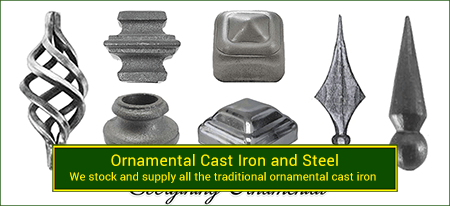 Cast iron ornamentals. Wide variety and Excellent Quality from Superior Ornamental Supply.