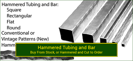 Hammered bar and tubing for wrought iron installations. Wide variety and Excellent Quality from Superior Ornamental Supply.