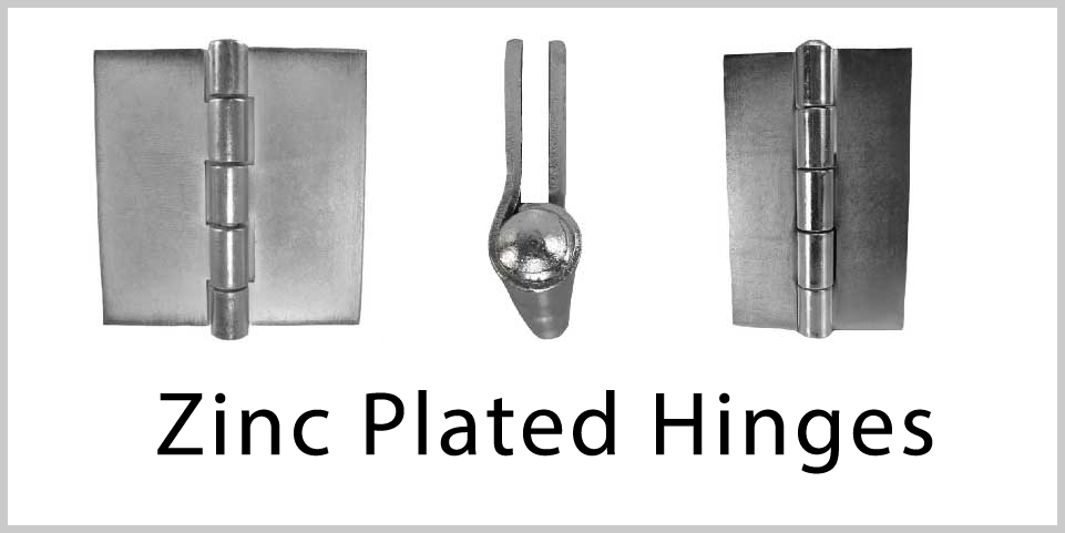 Hinges - Zinc Plated Hinges.  Wide variety and Excellent Quality from Superior Ornamental Supply.