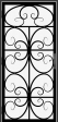 Custom Wrought Iron Security Door DF-16.  Quality built by Superior Ornamental Supply. 