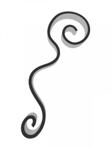 Flat Bar Scroll - Custom Art Nouveau Wrought Iron Scroll FCSA-03 Superior Ornamental Supply