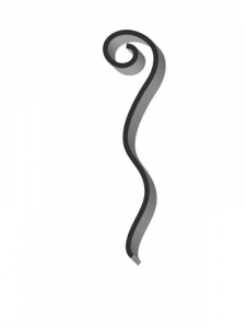 Flat Bar Scroll - Custom Art Nouveau Wrought Iron Scroll FCSA-05 Superior Ornamental Supply
