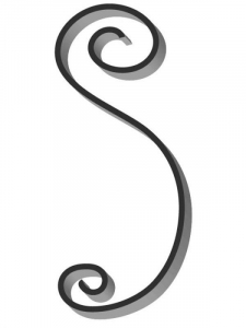 Flat Bar Scroll - Custom Newport Wrought Iron Scroll - FCSN-01 Superior Ornamental Supply