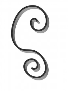 Flat Bar Scroll - Custom Newport Wrought Iron Scroll - FCSN-02 Superior Ornamental Supply