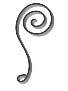 Flat Bar Scroll - Custom Newport Wrought Iron Scroll - FCSN-04 Superior Ornamental Supply