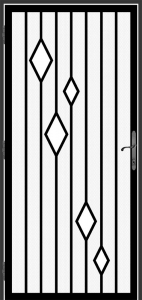 Wrought iron metal security screen door created by Superior Ornamental Supply - DFS_26.0_REG