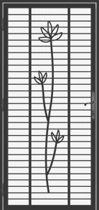 Wrought iron metal security screen contemporary style door created by Superior Ornamental Supply - DFS_31.0_REG