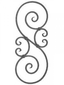 Forged Steel Wrought Iron Scroll Panels 70-220