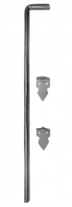 Gate Hardware - Cane Bolt - 1/2" x 18"