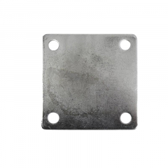 These quality hot dipped galvanized base plates have 4 holes for use in installing posts or mounting equipment.