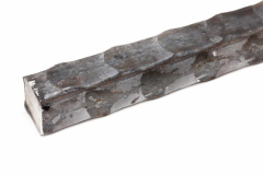 Hammered Square Bar - On the Flat and 4 Corners - Short Lengths