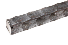 Hammered Square Bar - On the Flat and 4 Corners - 20 ft Length - Price Varies with Size