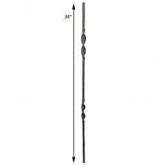 Twisted Balusters SUI50-6 - With two bow like twists.