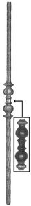 Forged Balusters & Pickets 64-430 - With two-ball and collar ornamental detail in the center.