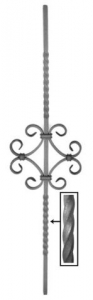 Twisted Pickets 65-526 - With a scroll ornament