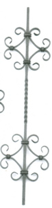 Twisted Pickets 65-527 - With two "C" scroll ornaments.