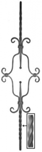 Twisted Pickets 65-531 - with a scroll design and spears.