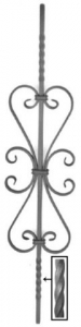 Twisted Pickets 65-550 - With a Scroll in the center.