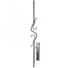 Hammered Pickets SUI65-630 - With ornamental scroll.