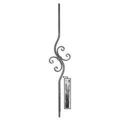 Hammered Pickets SUI65-652 - With a curved center and ornamental "C" scrolls.