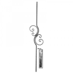 Hammered Pickets SUI65-670 - With two hammered "C" scrolls.