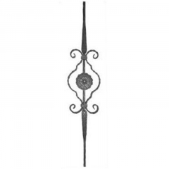Hammered Pickets 65-740 - Hammered and with an ornament in the center.