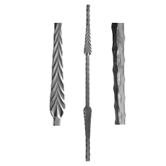 Hammered Pickets 64-F-5 - Stamped with "V" lines for a feather appearance.