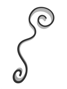 Flat Bar Scroll - Custom Art Nouveau Wrought Iron Scroll FCSA-03 Superior Ornamental Supply