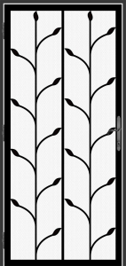 Wrought iron metal security screen artistic door created by Superior Ornamental Supply - DFS_12.0_REG
