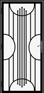 Wrought iron metal security screen door created by Superior Ornamental Supply - DFS_29.0_REG