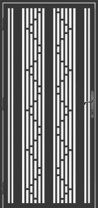 Wrought iron metal security screen contemporary style door created by Superior Ornamental Supply - DFS_30.0_REG