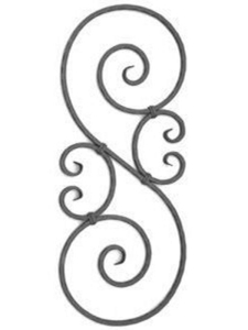Forged Steel Wrought Iron Scroll Panels 70-220