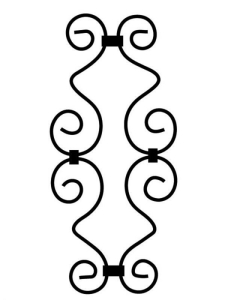 Steel Wrought Iron Scroll SS35-1