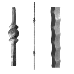 Forged Balusters & Pickets SUI105-1 - With two single ball ornament 