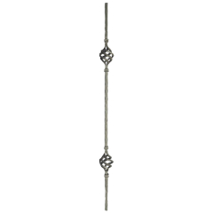 Hammered pickets  SUI48-3 - With two ornamental baskets