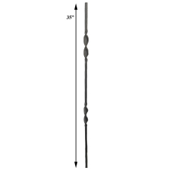 Twisted Balusters SUI50-6 - With two bow like twists.