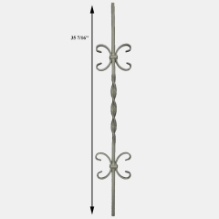 Twisted Balusters SUI50-7 - With a two butterfly like scrolls.