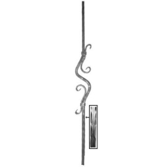 Hammered Pickets SUI65-630 - With ornamental scroll.