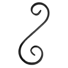 Wrought iron custom forged scroll from Superior Ornamental Supply. Available in all sizes. 
