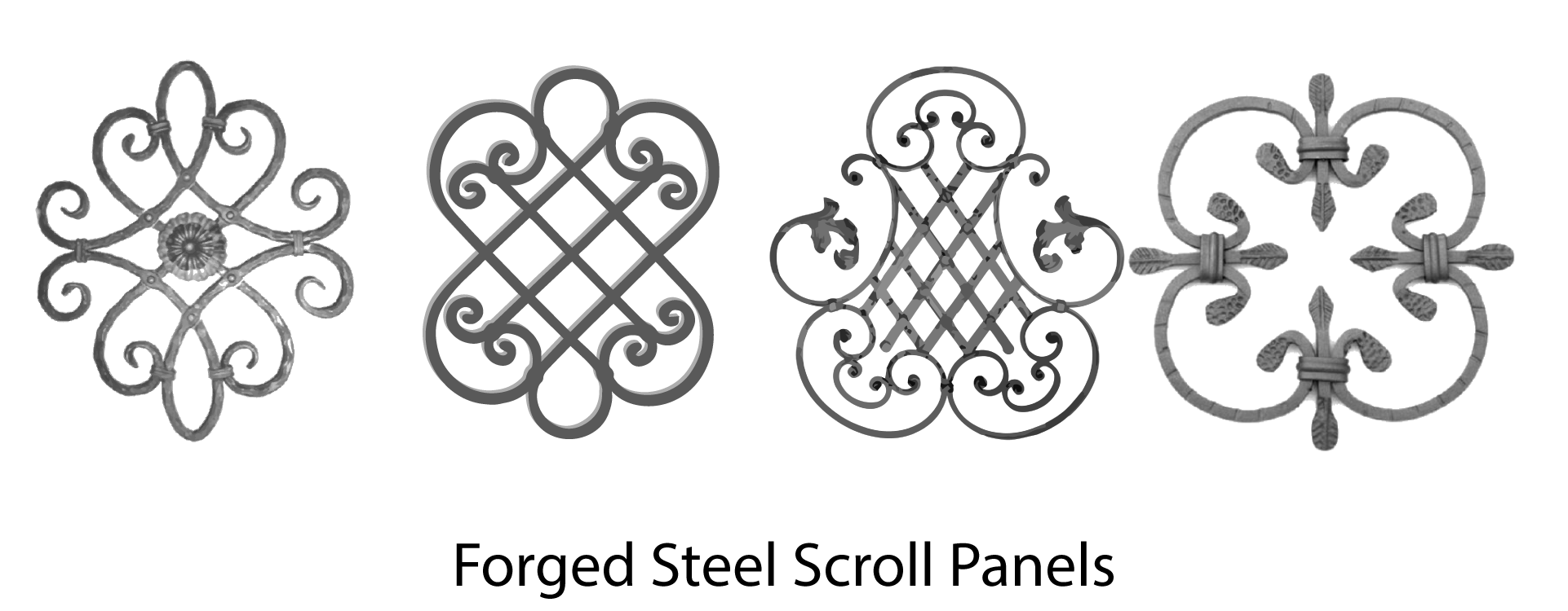 Wrought Iron Scrolls, Forged Steel Scroll Panels. Wide variety and Excellent Quality from Superior Ornamental Supply.